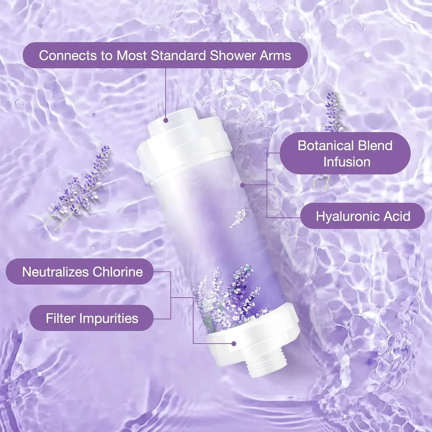 Filter für Dusche, duftender Duschkopf, Wasserenthärter, verbessert die Haarhautentfernung, Duschreiniger, Badezimmerzubehör