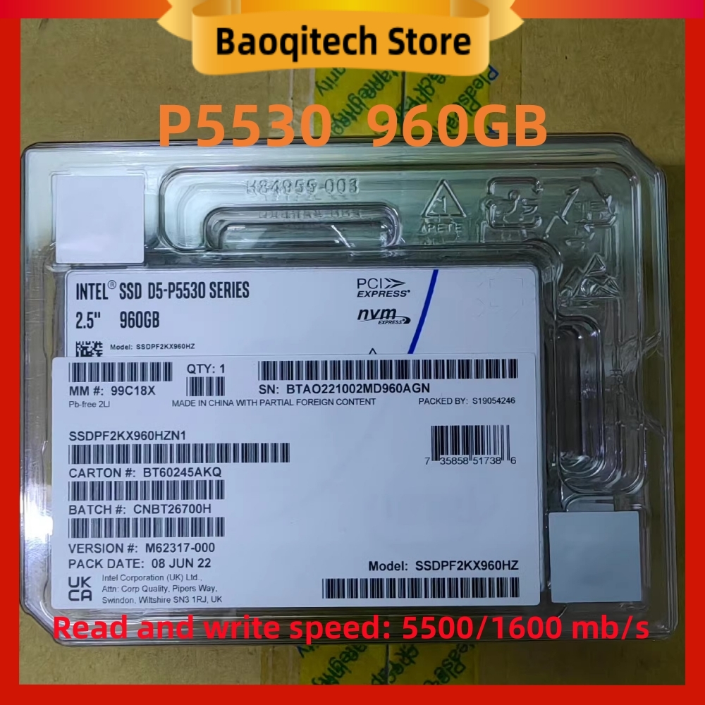 SSD P5530 960G 1.92T U.2 NVME 2.5 PCIE4.0X4 Enterprise Unidad de estado sólido pcie 4.0 u. 2 servidor Para Intel
