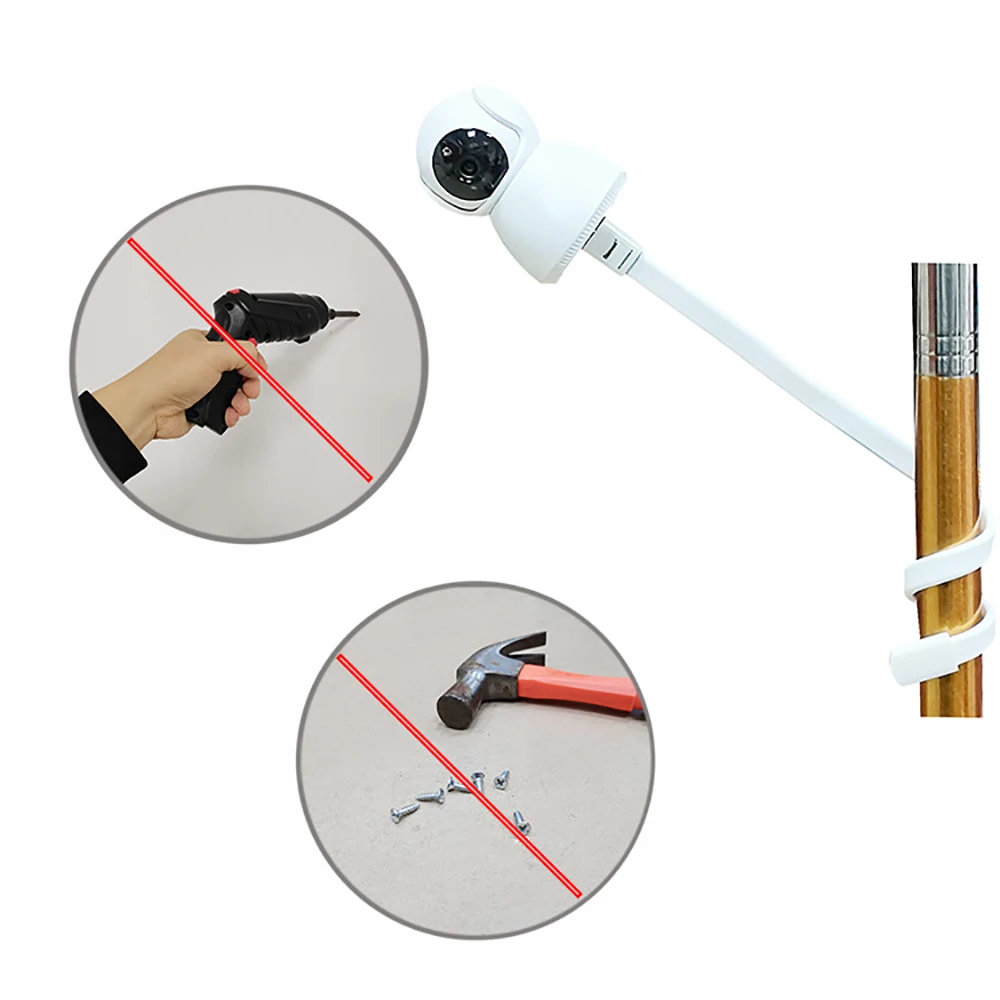 Soporte para cámara con cuello de cisne de rosca de 1/4 pulgadas, soporte creativo de serpiente Selfie de silicona, soporte para Monitor de cuna, soporte para Monitor de bebé