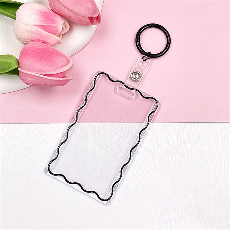 Transparent Acrylic Picture Frame ID Card School Supplies New Unisex Hard Plastic Work Card Holder Business Case Protector Cover