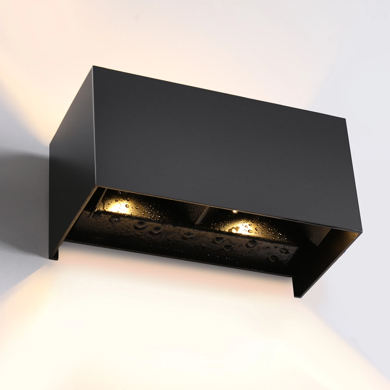 Lampada da parete moderna a LED da 12 W, lampada da parete in alluminio con fascio luminoso regolabile su e giù, luce Cube G9 per interni ed esterni