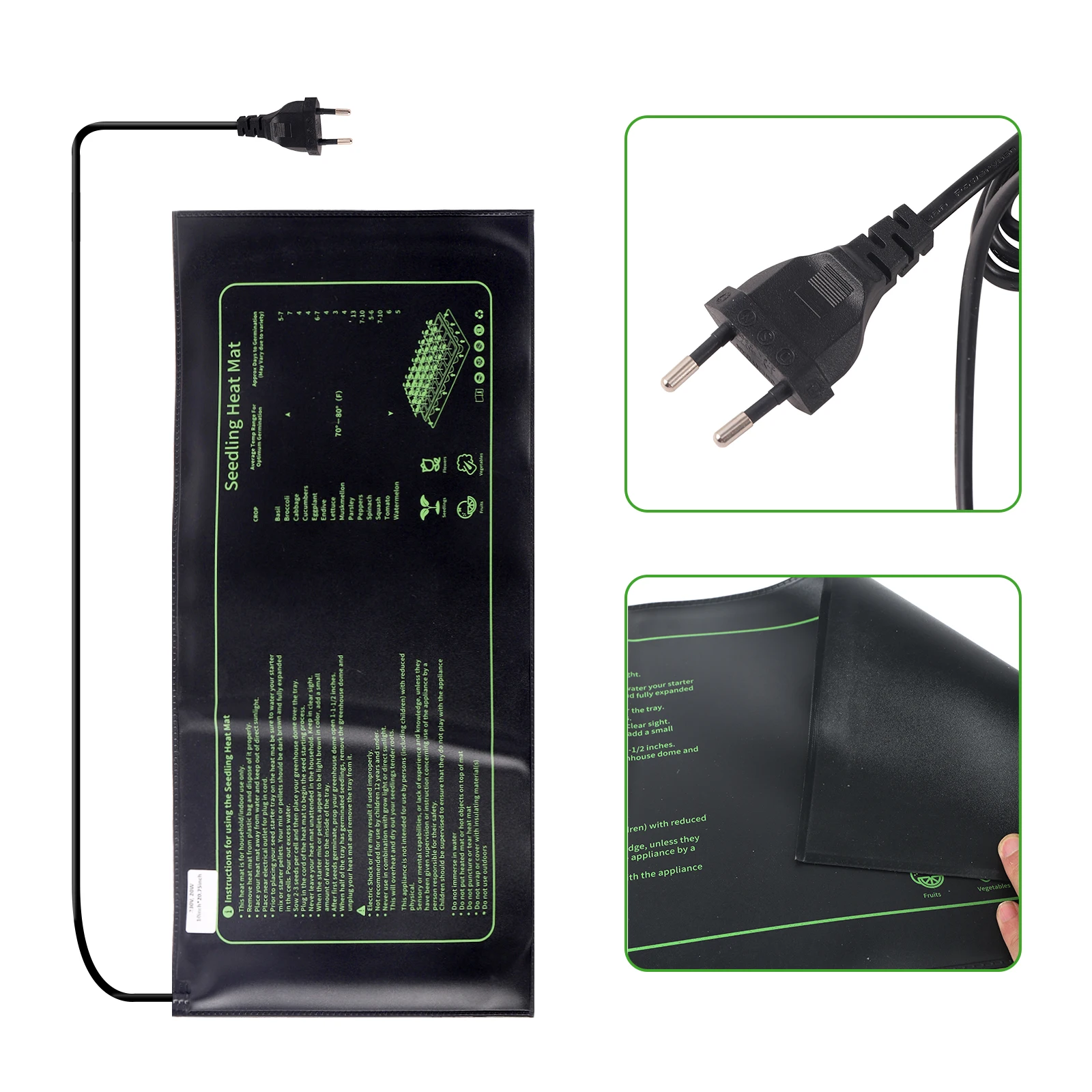 Plant Heating Mat Waterproof Plant Seed Germination Nurturing Heating Mat Temperature Controller Carpet For Seedling Germination