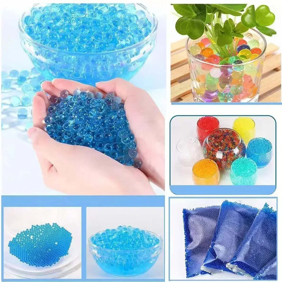 Bolas de gel Blaster Ammo Splat Gun Beads Recambio 7-8 mm Bola de agua Bala Compatible con Orbeez Gun y Splatter Ball Gun Blue Mix