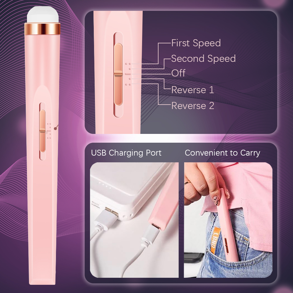 Clearance_YIKOOLIN 5 w 1 elektryczna wiertarka do paznokci USB Charge przenośny zestaw do Manicure złuszczanie i polerowanie dla Nai