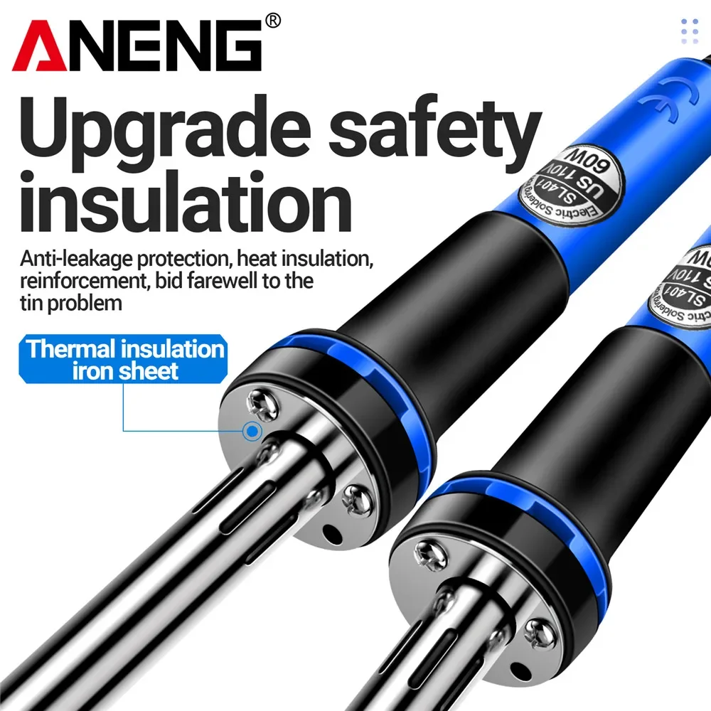 ANENG SL401 ไฟฟ้า 30/40/60W US/EU เครื่องทดสอบปลั๊กดีบุกเคล็ดลับซ่อมเครื่องมือเชื่อม Rework Header เครื่องมือ SOLDER Station