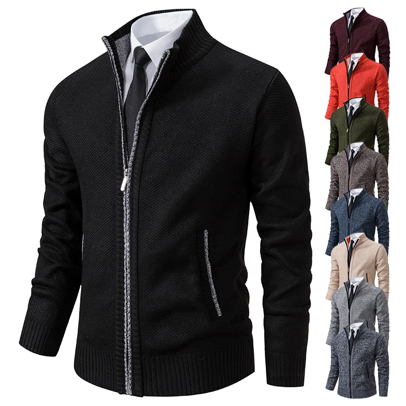 2023 Neue Mode Herren Strickpullover Strickjacke Joker bequemer warmer Freizeitmantel