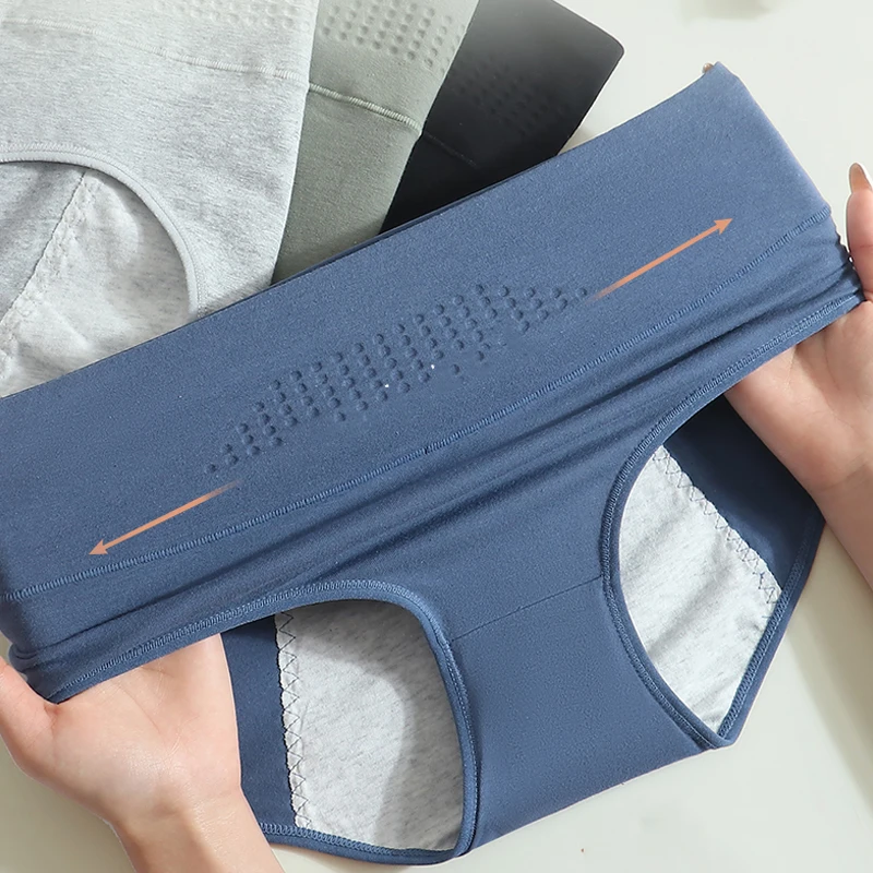 ハイウエスト漏れ防止月経女性のパンティー期間パンツ生理下着綿プラスサイズ L-4XL 女性ブリーフ