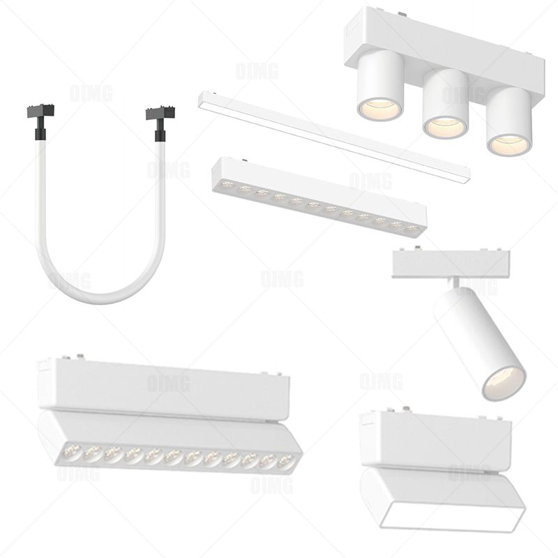 Luces de techo Led ultrafinas con imán de 48v, sistema de luces de pista magnéticas montadas en superficie, lámpara de techo Led, foco de luz de riel