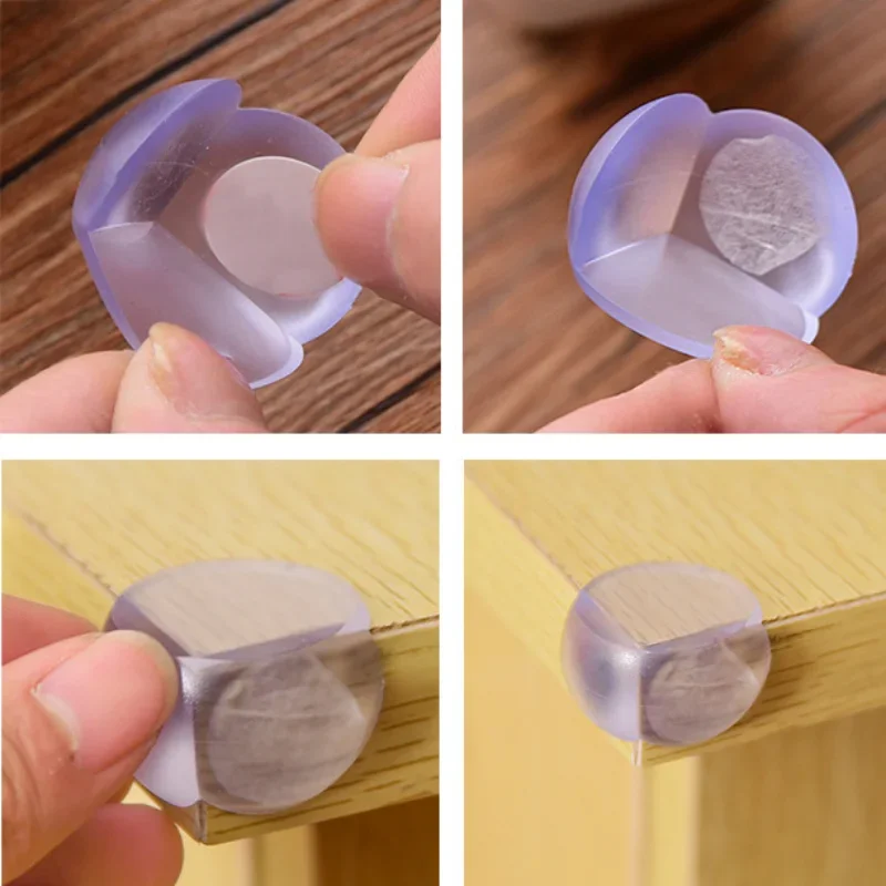 4 Trong Suốt Hình Dạng Bóng Bịt Góc Bàn Bảo Vệ An Toàn Cho Bé Đồ Nội Thất Góc Cận Vệ Tập Đi Chống Va Chạm Edge