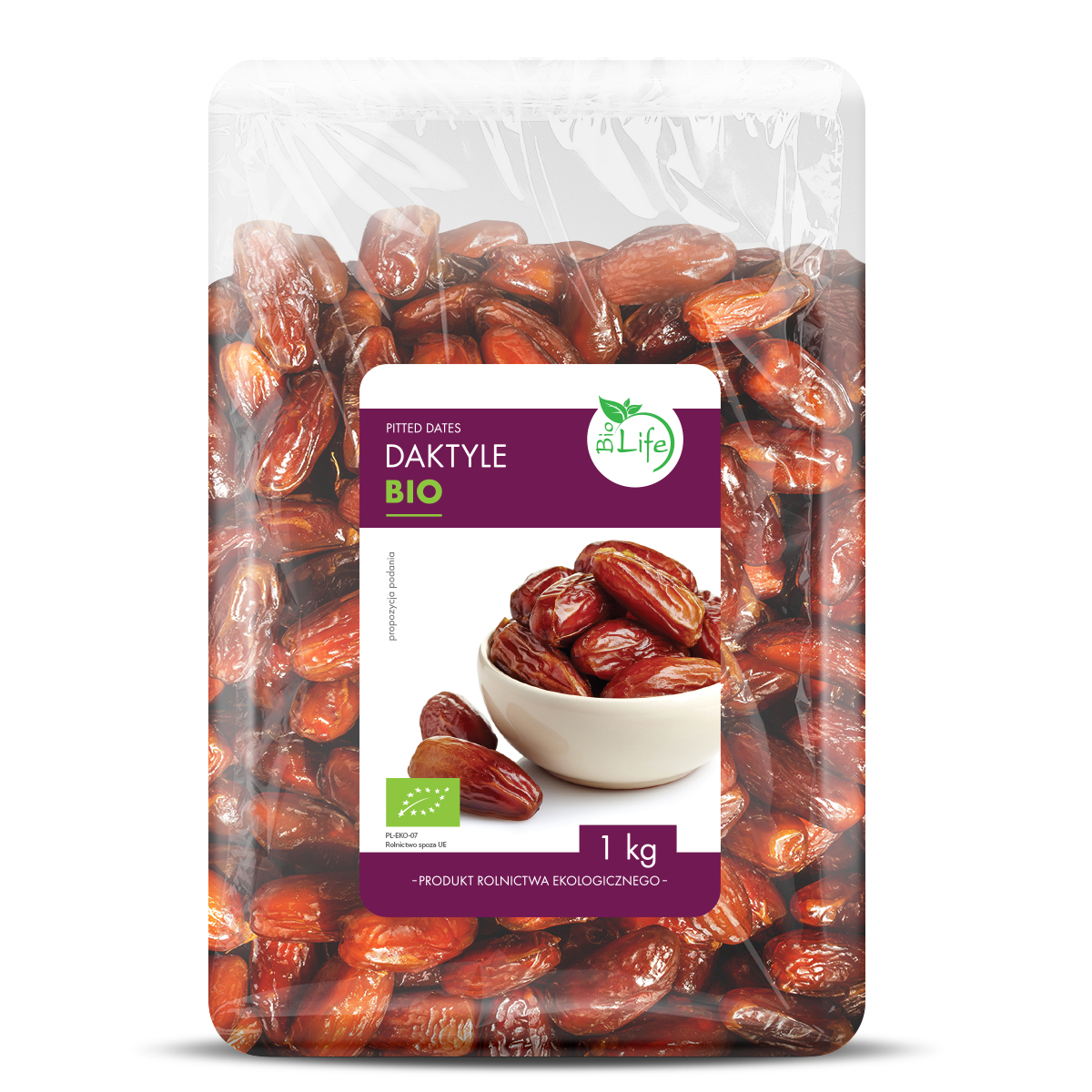 Daktyle suszone BIOLIFE bez pestki ekologiczne BIO 1kg
