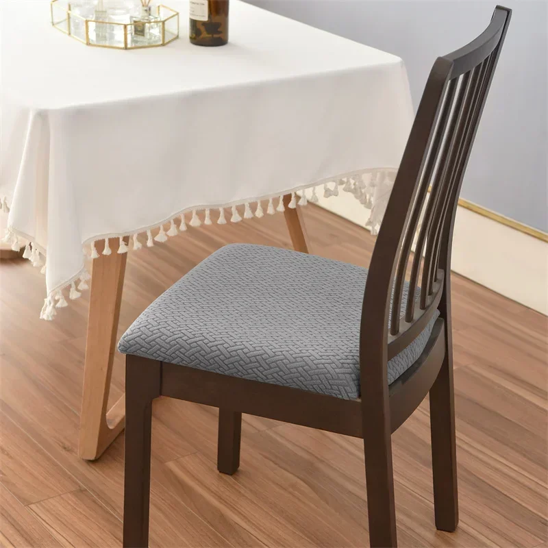 Capa de assento para cadeira de sala de jantar, durável, elástica, removível, lavável, elástica, estofada, capa de almofada para cadeira de jantar