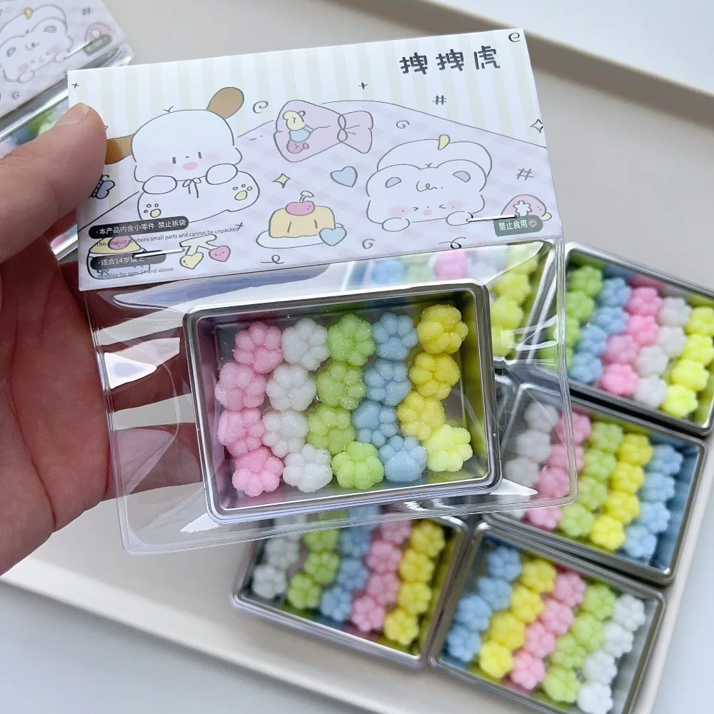 20/30/50/100Pcs Soft TPR Pinch Toy Colorful Mini Cat Claw Snapper Slow Rebound Squishy Healing Decompression Toy