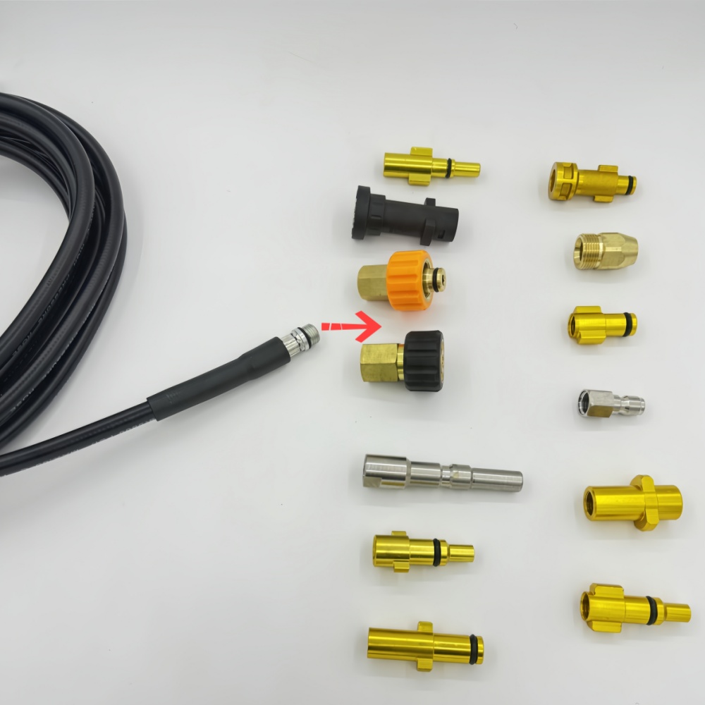 Hochdruck-Reinigungspistolen-Metalladapter, Schlauchadapter für Schneeschaumlanzen, Hochdruckschaumpistolendüse, für Nilfisk Karcher Huter