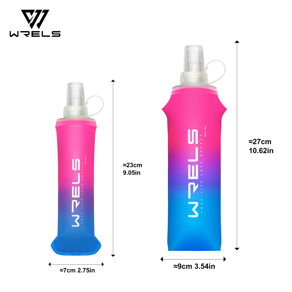 Botella deportiva al aire libre de TPU, matraz blando plegable, botella de agua portátil para correr, acampar, senderismo, bicicleta, Fitness, bolsa de agua para correr