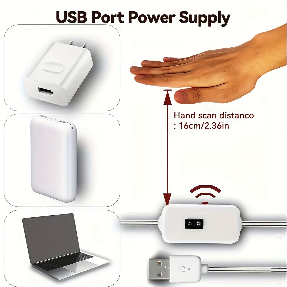 LED Strip Light มือกวาด Waving Sensor DC 5V USB 2835 Backlight LED TV ห้องครัวภายใต้ตู้โคมไฟ LED Light Strip ไดโอดไฟ