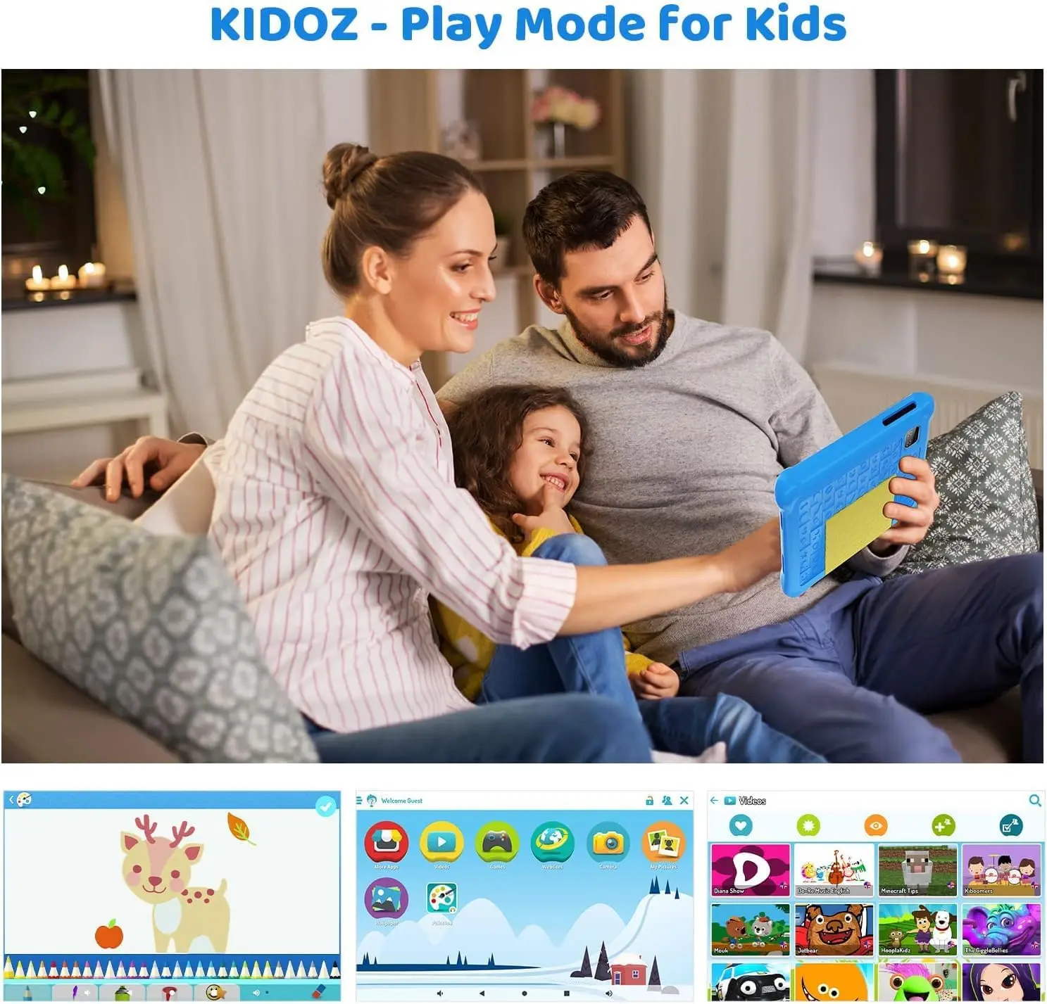 Kid Tablet 7 Inch Tablet for Children Android 13 5GB RAM 32GB ROM 128GB Expandable Quad Core Wi-Fi Bluetooth Type-C Children's