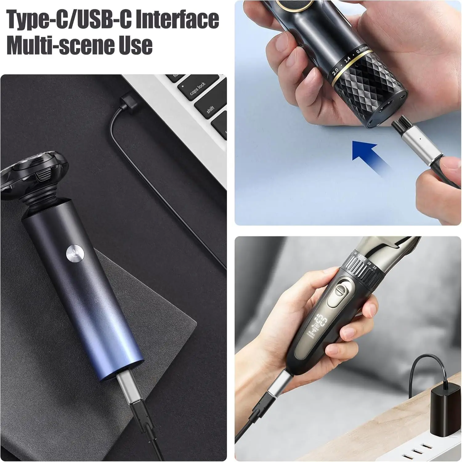 YUKU 15V HQ8505 Type-C 면도기 어댑터 필립스 Norelco One Blade Pro QP6520 QP6530 QP6510 수염 트리머용 충전 변환기