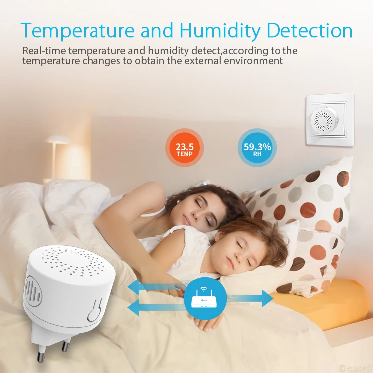 Z-Wave Smart Repeater EU 868,4 MHz Temperatur Feuchtigkeit Erkennung APP Fernbedienung Smart Home Automation Alarm System hause