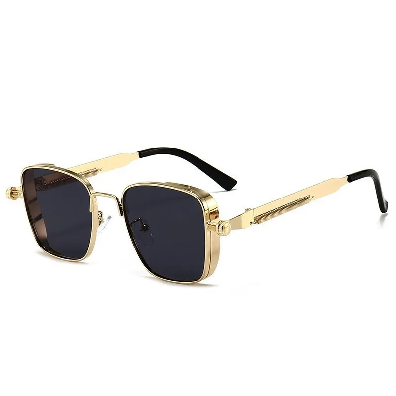 2025 gafas de sol polarizadas hombres de gama alta guapo conducción especial Anti UV alta calidad Metal Punk moda tendencias gafas de sol
