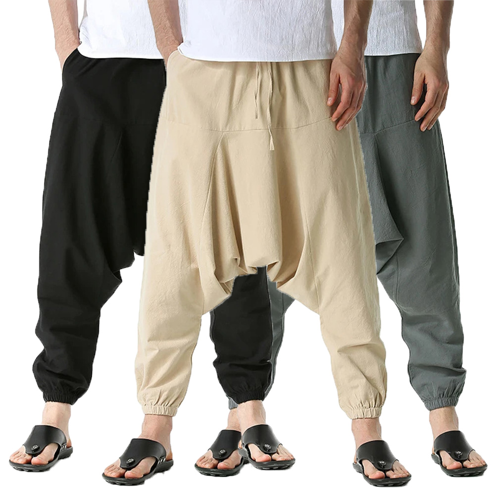 Nieuwe mannen harembroek sweatwear baggy casual yoga losse katoenen sport joggingbroek kruisbroek voor mannen Japanse streetwear