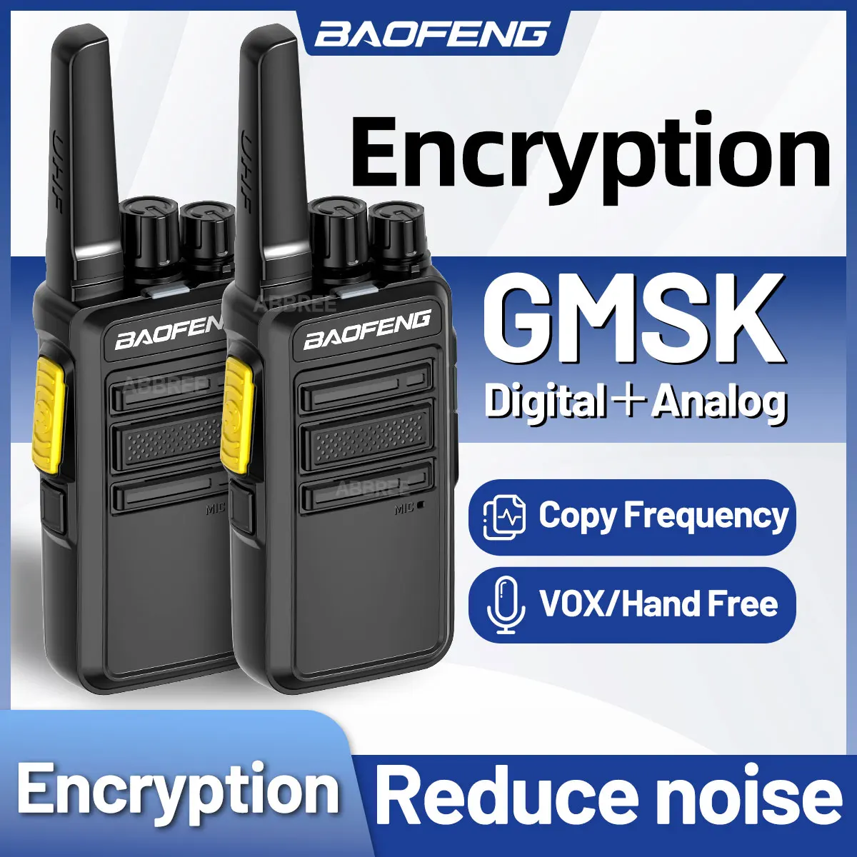 2PCS Baofeng BF-V12D GMSK Digital Walkie Talkie Encrypted Call HD Radio Noice Reduction 2s Copy Two Way Radio BF-888S Upgrade