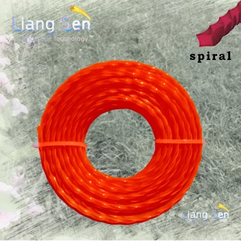 LS 15m * 2,0mm/2,4mm/2,7mm/3mm/3,3mm/cortadora de césped de nailon, cortadora de cepillo, hilo de corte, accesorio para cortacésped