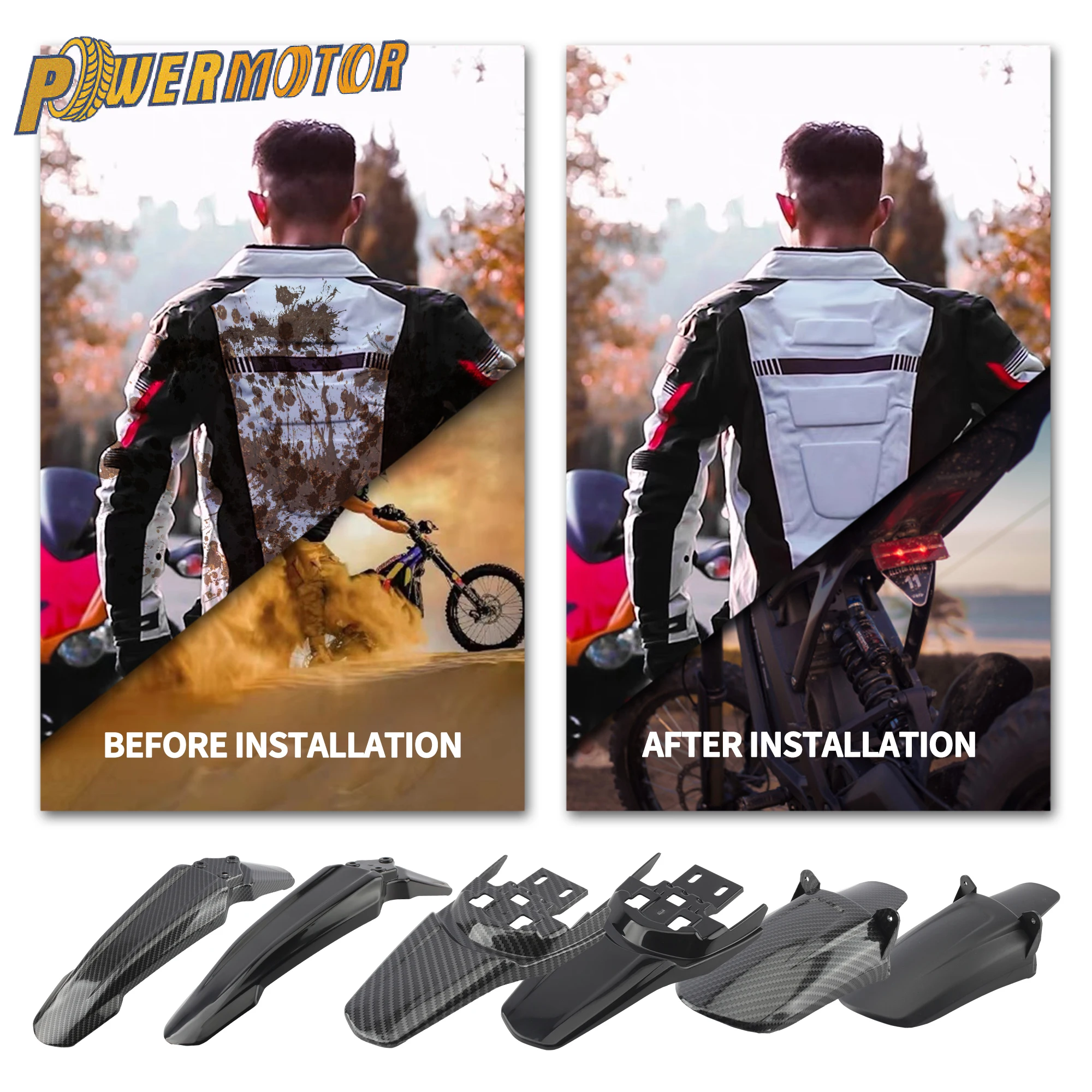 Für Surron Sur-Ron Light Bee X S Motocross Kotflügel Vorne Hinten Kotflügel Hinterrad Kotflügel Vorne Elektrische Motorrad Zubehör