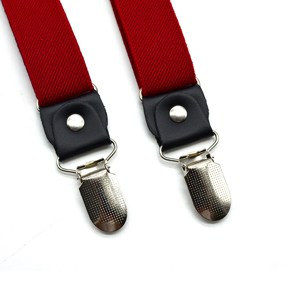 Unisex uomo/donna 4 clip su bretelle elastiche con schienale a Y cinghie tracolla regolabile 2.5cm cinturino con bretelle maschili Super stretto
