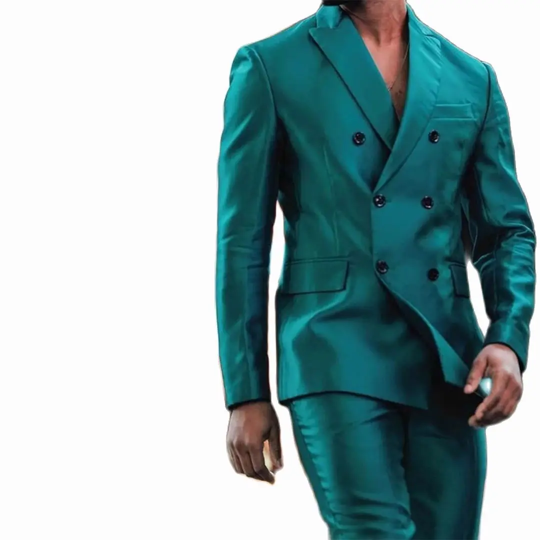 การออกแบบล่าสุดเงากางเกงคู่ Peak Lapel ผู้ชาย Terno Masculino Tuxedo เจ้าบ่าวแต่งงานพรหม