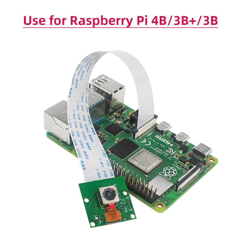 Камера Raspberry Pi AF 5 МП OV5647 с автофокусом 65 °   15-контактный интерфейсный модуль камеры для RPi 5 4B 3B+ 3B Zero 2 W