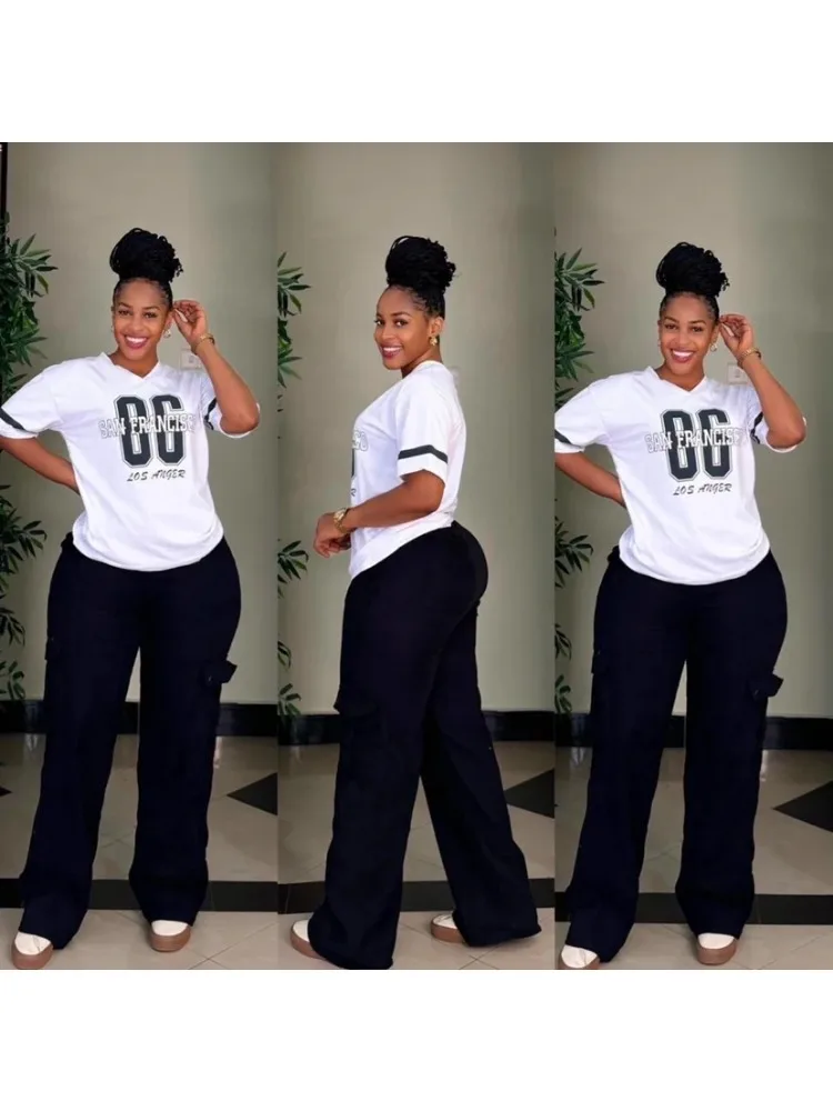 2 Piece Women Sets Dashiki African New Arrival Summer Spring Matching Sets Two Pieces Sets Top Pants Suits Outfits Clothing 2025