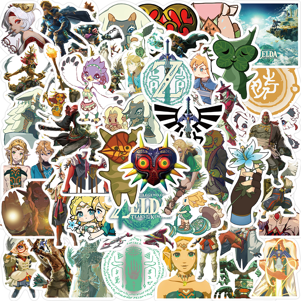 50Pcs The Legend of Zelda Graffiti Sticker Decorated For Guitar Skateboard Refrigerator Luggage Waterproof Games Sticker