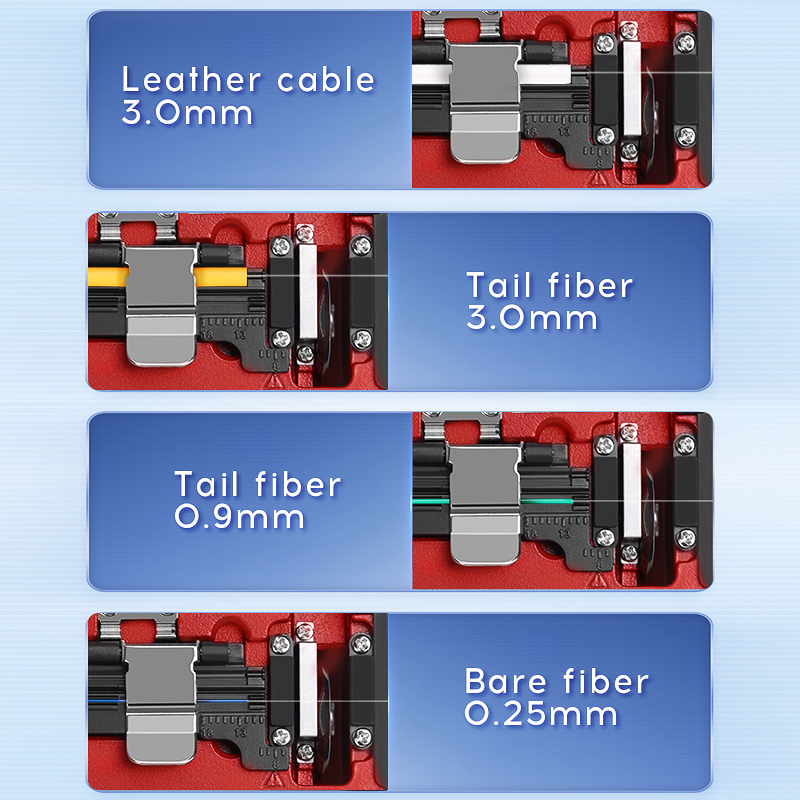 COMPTYCO Fiber cleaver AUA-X5 Red FTTT Fiber Optic Knife Tools cutter High Precision Cleaver 16 point blade