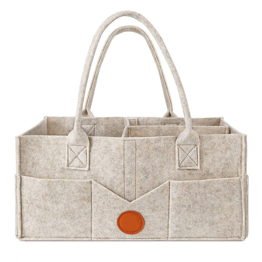 Sac de rangement de couches en feutre pour enfants, divers jouets pour bébés, sac à couches en feutre de grande capacité