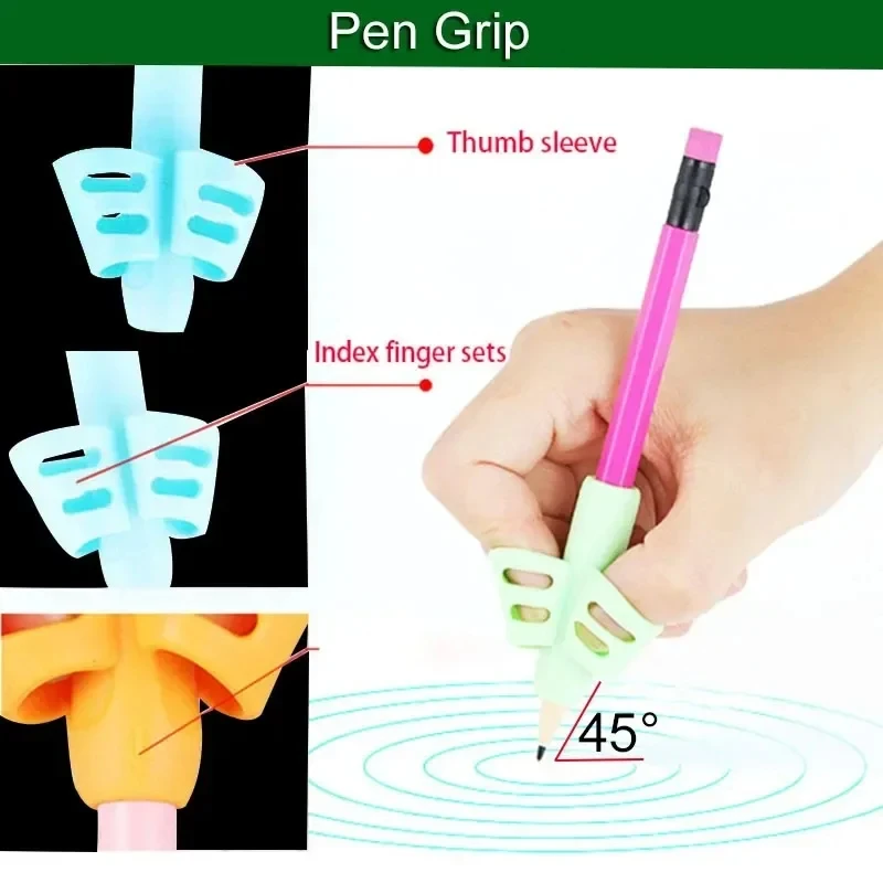 4/6-Piece Silicone Pen Holder For Children, Perfect For Correcting Handwriting Posture And Handwriting Training.