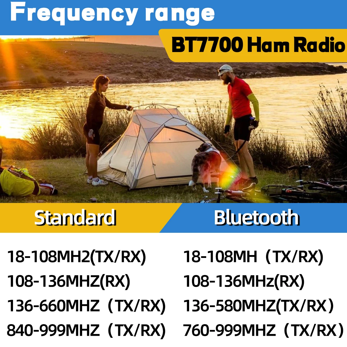 BinTolk BT7700 Walkie Talkie Multi Band Wireless Bluetooth Phone Programming Noise Reduction AM FM Ham Radio For Camping BT8200