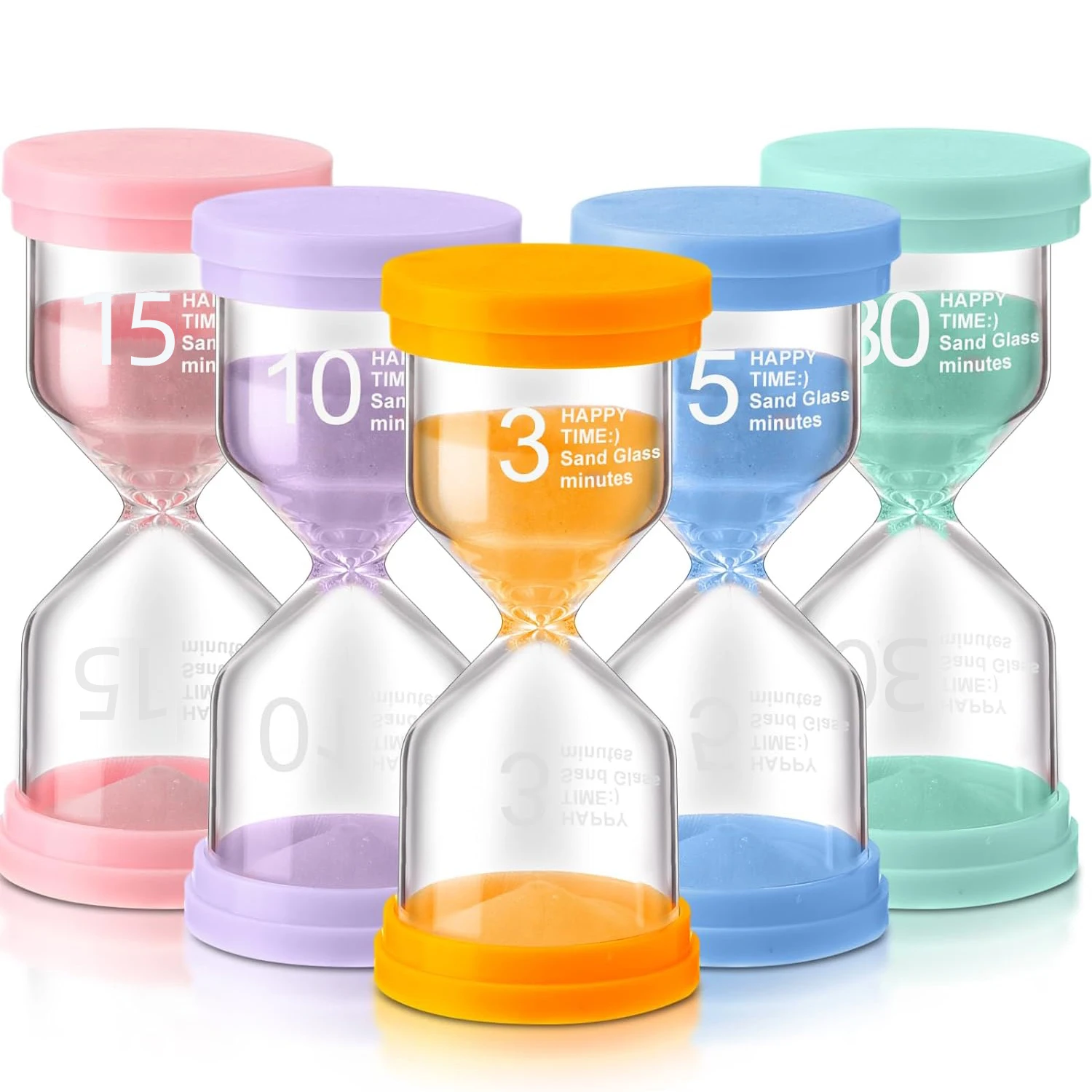1PCS 3/5/10/15/30 Minuti Colorato Clessidra Clessidra Per Bambini Regalo Del Capretto Giocattolo Sabbia Timer Ora di Vetro Decorazione Della Casa Orologio Sabbia