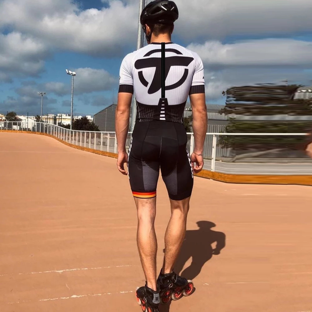Takino Pakaian Balap Skating Kecepatan Inline Pria Celana Ketat Tim Seluncur Cepat Setelan Triathlon Ropa Ciclismo Pakaian Bersepeda Pakaian Balap