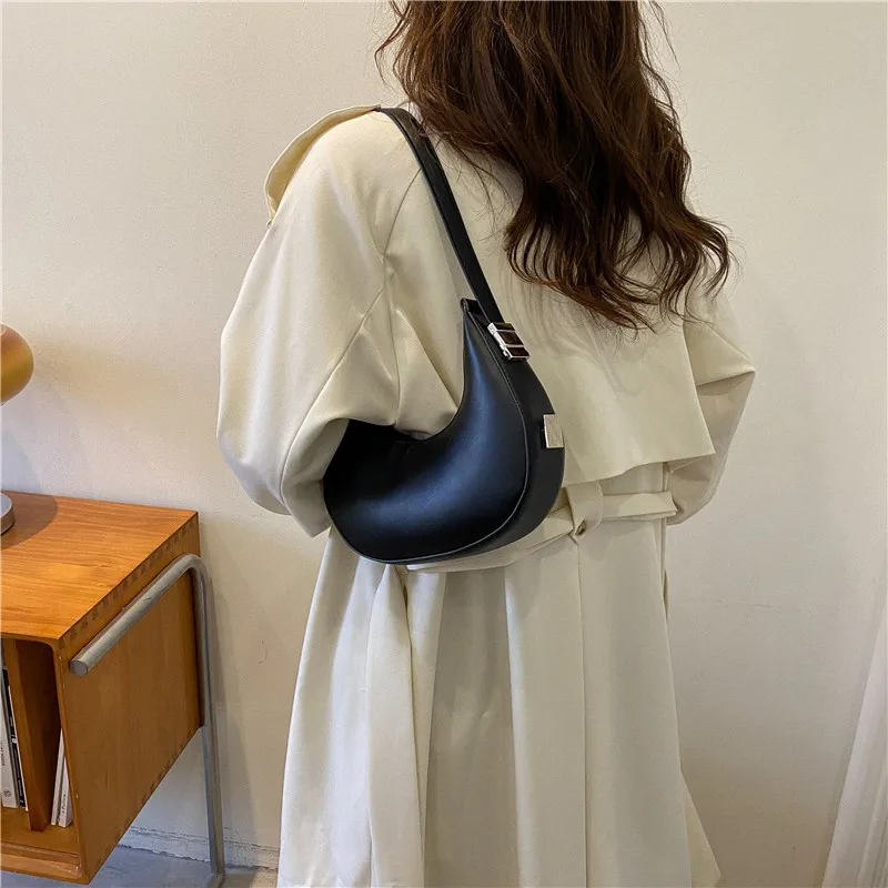 แฟชั่นหรูหราออกแบบ PU หนัง Hobo กระเป๋าสะพายผู้หญิงกระเป๋าถือคลัทช์ขนาดเล็กกระเป๋าถือหญิง Underarm กระเป๋าเดินทาง Totes