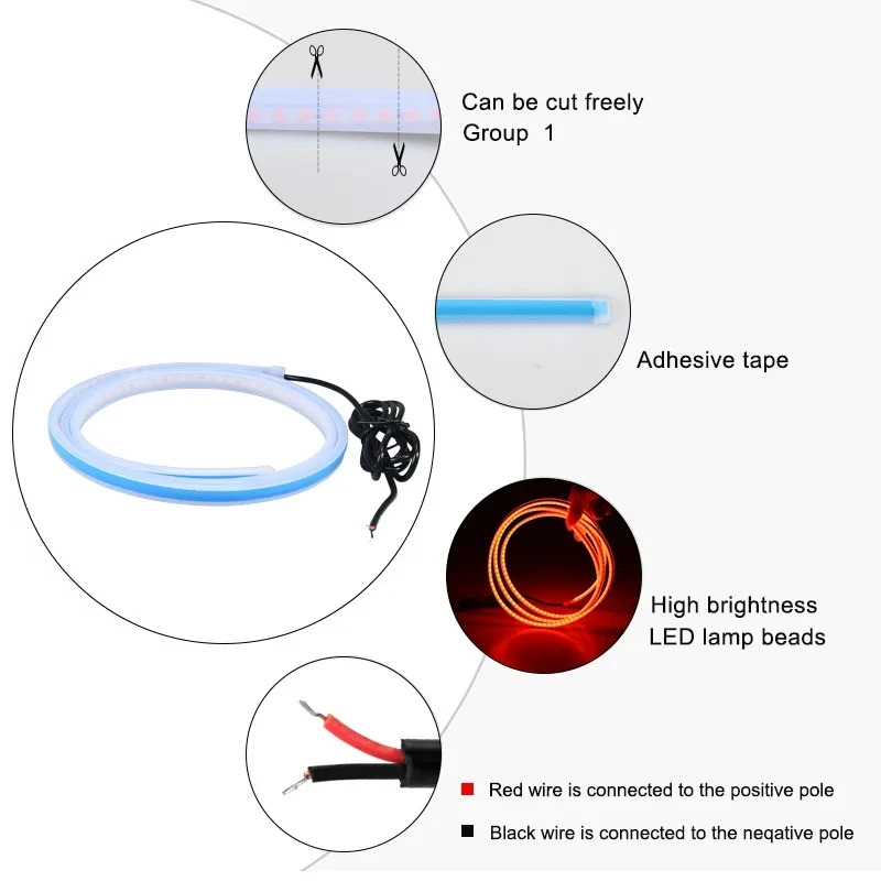120 ซม.LED Daytime Running Light Scan ราคาเริ่มต้นที่รถ Hood ไฟตกแต่ง DRL Auto Engine Hood ท่องเที่ยวตกแต่ง Ambient โคมไฟ 12V