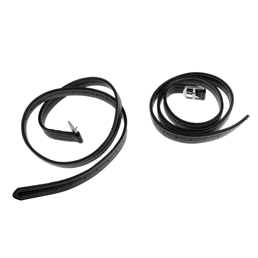 2 uds 51 ''1'' estribos ecuestres para montar a caballo cinturón cuero con acero inoxidable/rojo