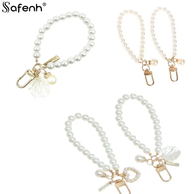 1 Chiếc Kim Loại Trang Sức Hợp Thời Trang Nữ Ngọc Trai Dây Chuyền Móc Khóa Ba Lô Chìa Khóa Mặt Dây Chuyền Móc Khóa Keyrings Phụ Kiện Móc Khóa Quyến Rũ quà Tặng
