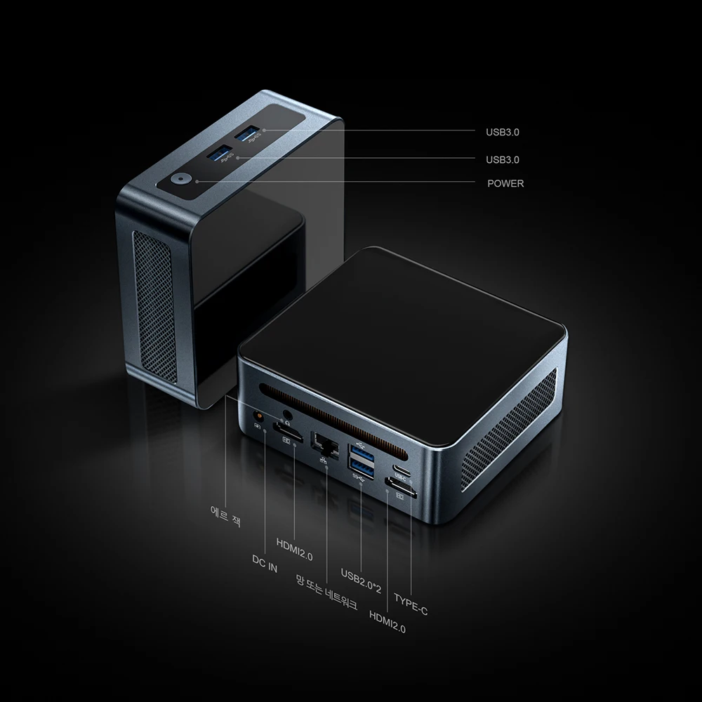Chatreey mini PC AN2P R5 5625U Computadora de escritorio para juegos NVME SSD WIFI6 2x HD Windows 11 Pro