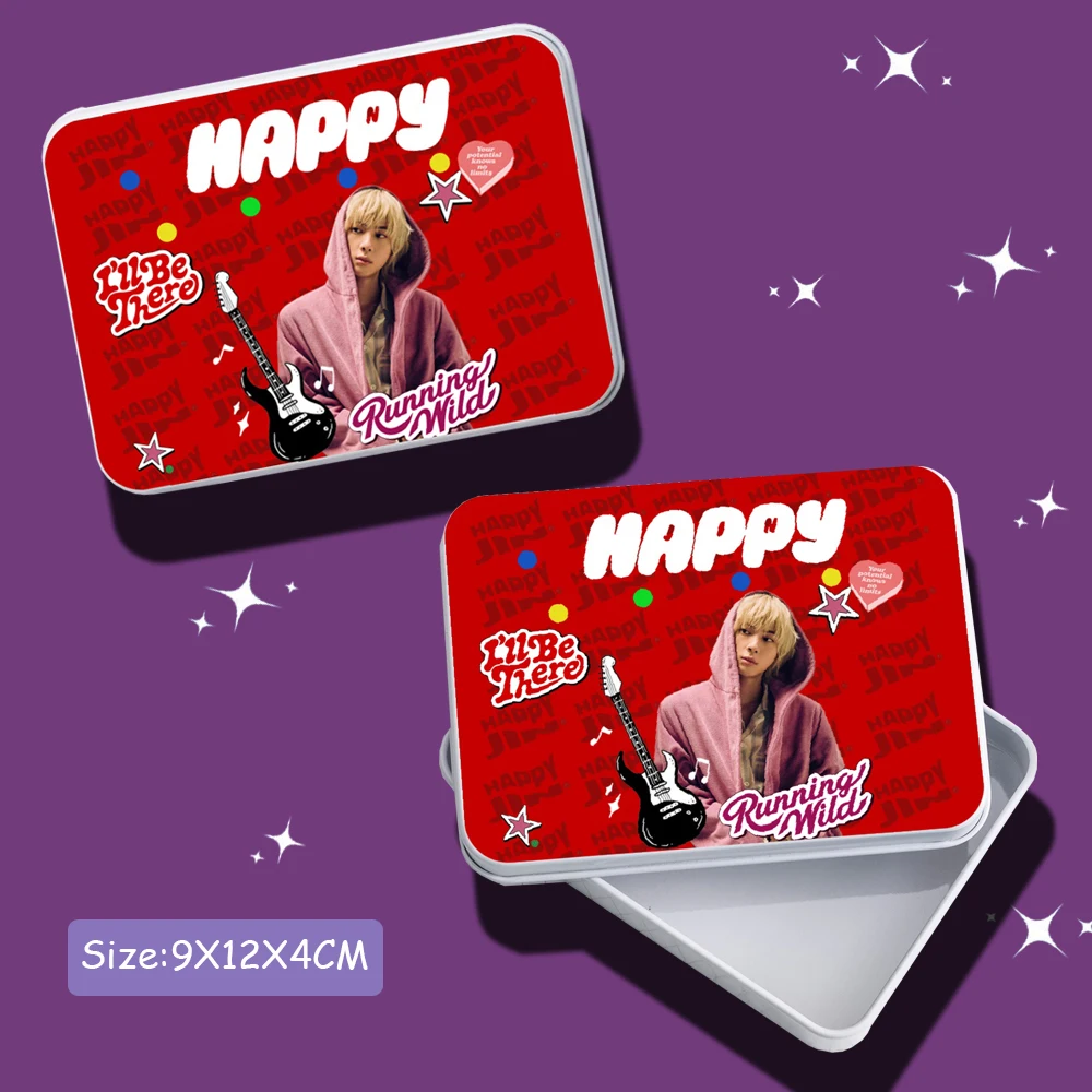Kpop フォトカード収納ボックス JIMIN MUSE アルバム LAYOVER V JIN HAPPY ロモカードブリキ缶ケースボックスコインヘッドフォン収集ボックス