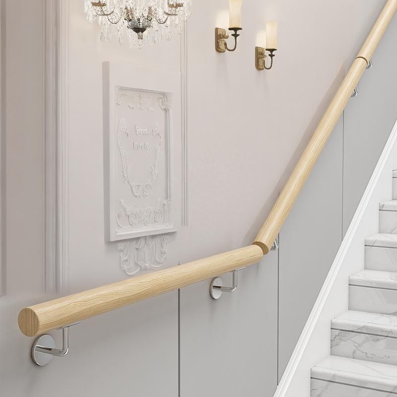 Antypoślizgowa poręcz z litego drewna - europejska poręcz schodów montowana na ścianie dla osób starszych Bezpieczeństwo Przedszkole / korytarz i domowa poręcz wewnętrzna