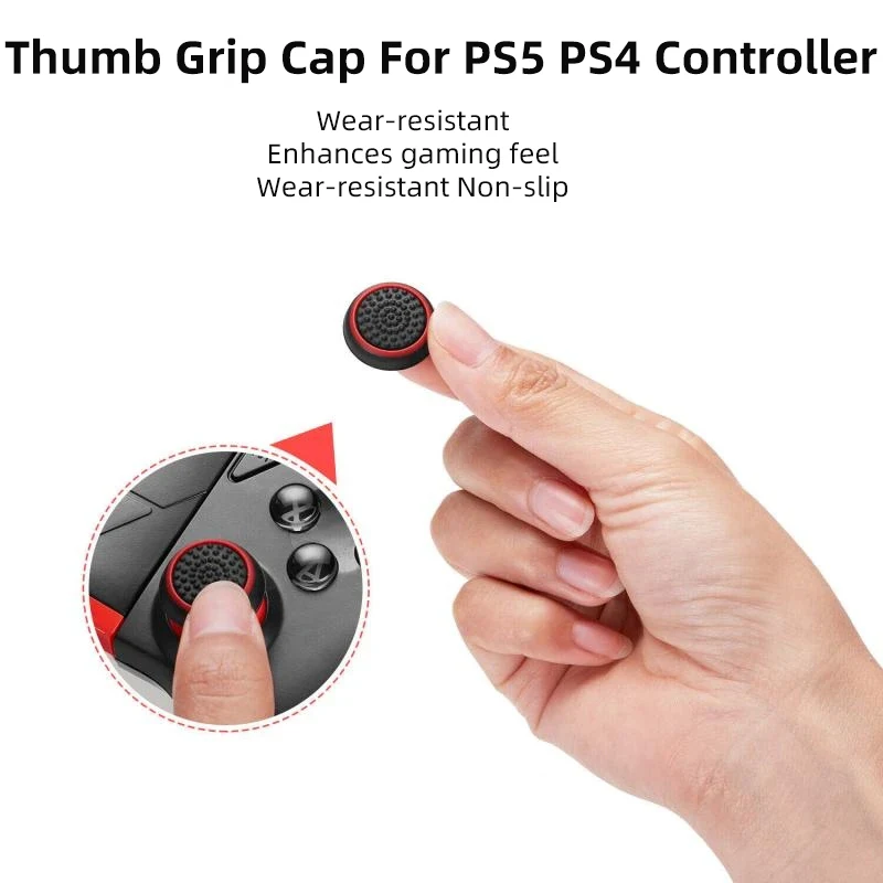 Cappucci per impugnatura per pollice Joystick analogico in silicone antiscivolo per controller di gioco del portale PS5
