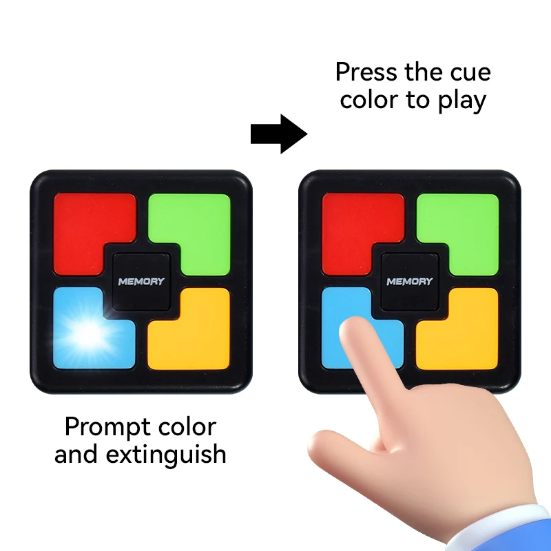 Máquina de jogo de memória educacional com luzes sons brinquedo interativo jogo de treinamento de memória brinquedos engraçados para crianças