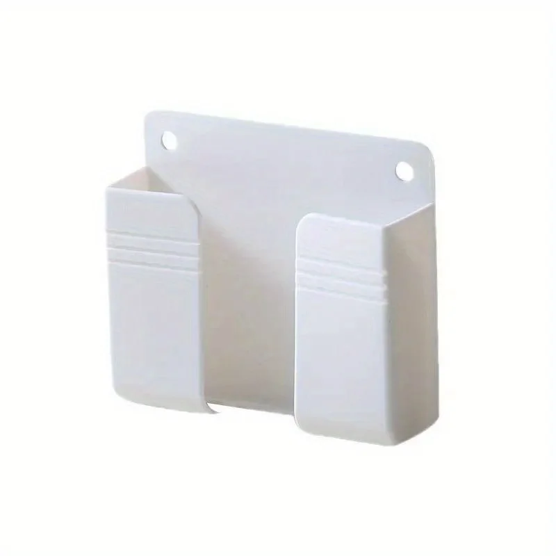 4Pcs Wall Mounted Storage Box Multifunction Punch Free Organizer TV Remote Control DIY Mobile Phone Plug Charging Holder