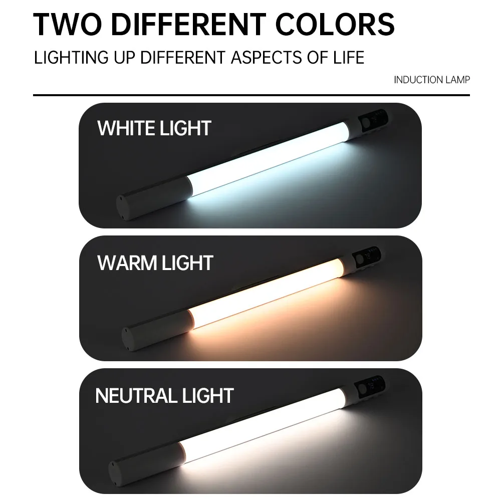 Motion Sensor Licht Nachtlicht Schreibtisch Lampe Typ C Wiederaufladbare Lichter Schrank Lichter Für Küche LED Digital Display Nacht Lichter