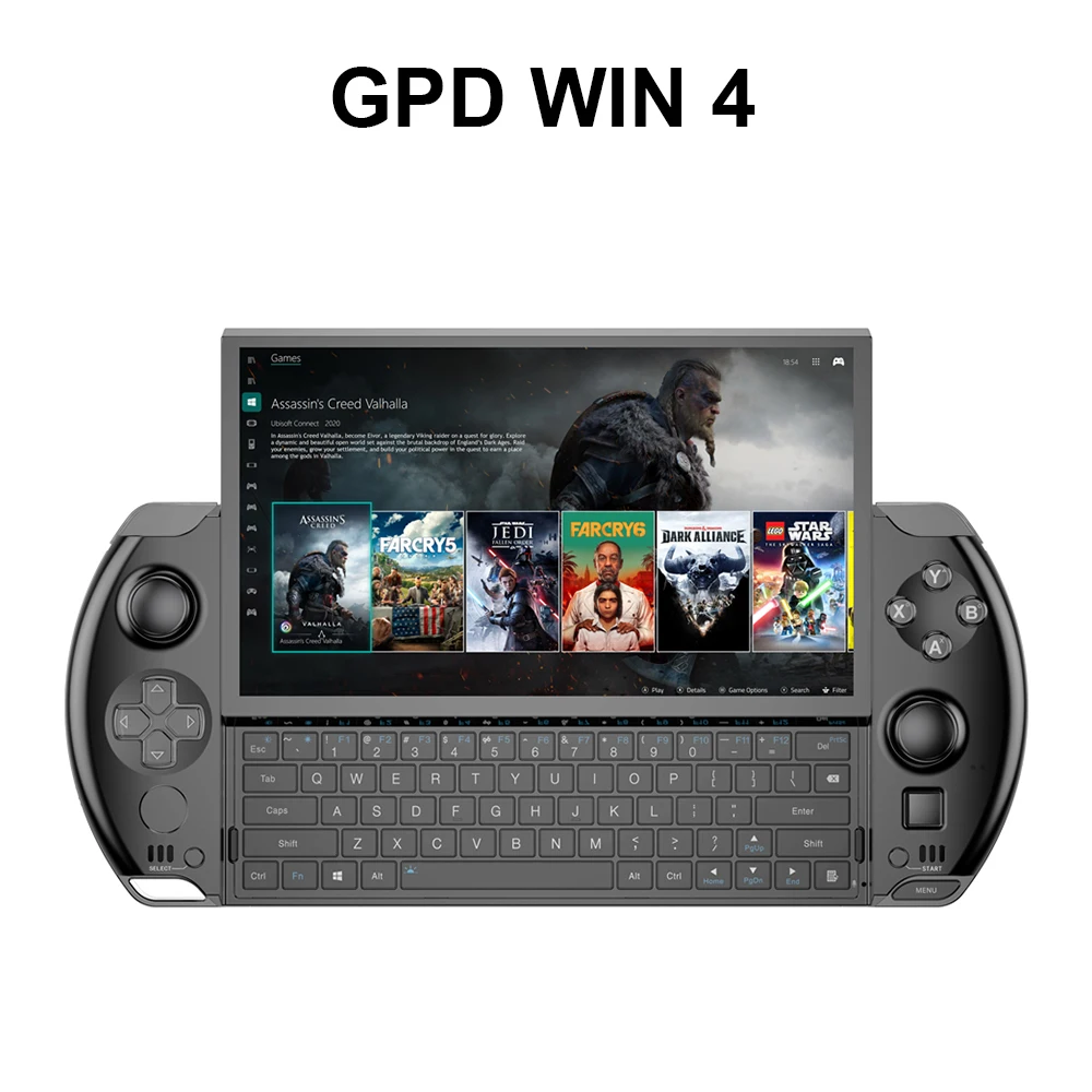 GPD WIN 4 Przenośny Tablet-Gra 6-calowy AMD AI 9 HX 370 Mini PC 32GB RAM 1/2TB M.2 2280 SSD Kolorowe Światła Konsola do Gier